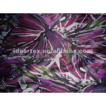 faux silk Printed Satin Fabric for Lady Dress